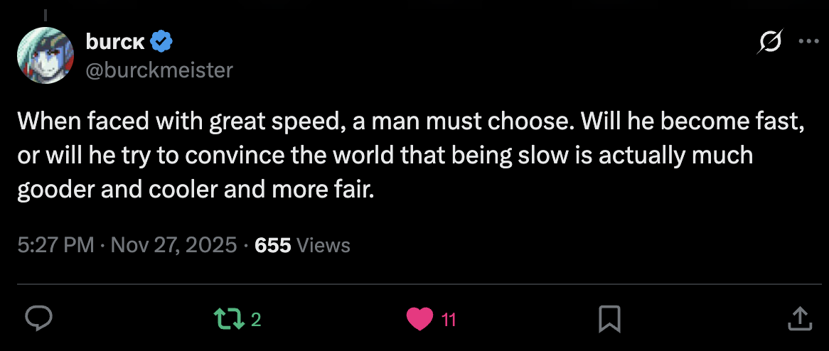 burckmeister tweet on latency